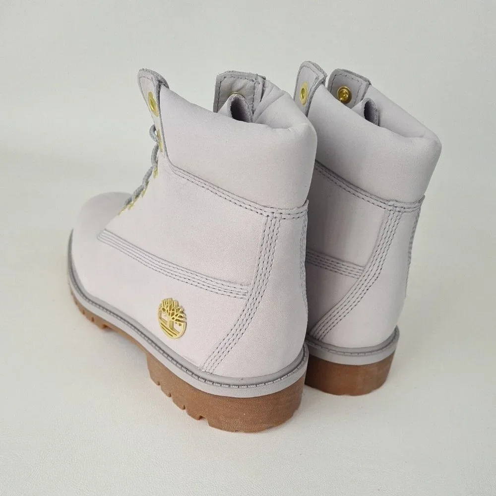Timberland 6IN PREMIUM Junior Grey Waterproof Boots - Picture 6 of 12
